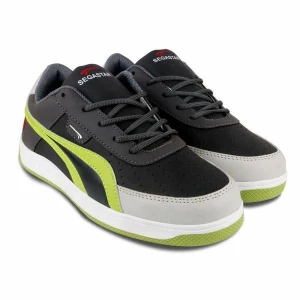 Richale Segastar Black White and Parrot Green Men's Casual Shoes