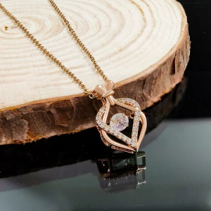 Beautiful American Diamond Pendant With Chain