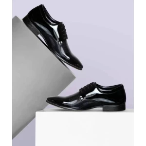 Men's Black Synthetic Leather Formal Shoes