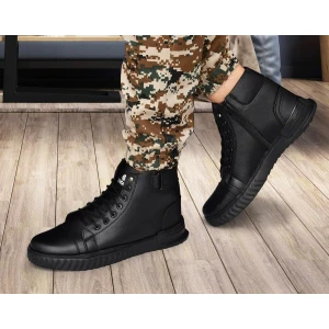 Men's Black Korean Style Sneakers