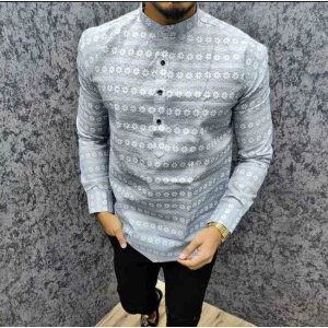 Latest Men's Cotton Printed Shirt
