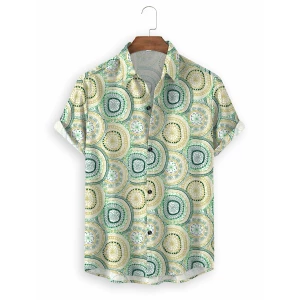 Rayon Printed Half Sleeves Regular Fit Mens Casual Shirt
