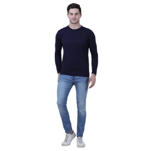 Men's Stylish T-shirt Cotton Blend Solid Full Sleeves