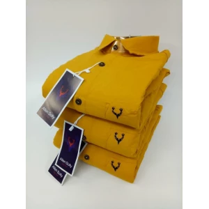 Cotton Solid Full Sleeves Slim Fit Casual Shirt