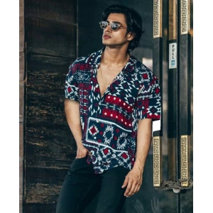 Rayon Printed Half Sleeves Regular Fit Mens Casual Shirt