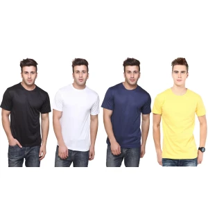 Men's DRI - FIT Round Neck T-shirt (Pack of 4)