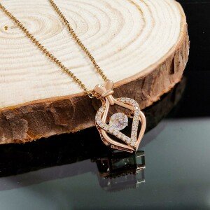 Beautiful American Diamond Pendant With Chain
