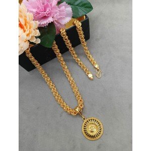 Luxurious Men's Gold Plated Pendant With Chain Vol 2