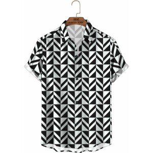 Trendy Men's Printed Crepe Shirt