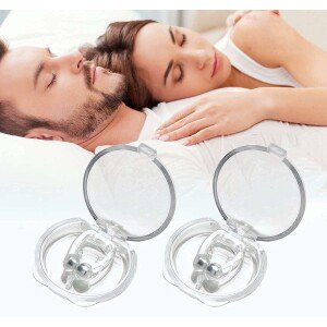 Anti Snoring Nose Clip Device for Men Women Nasal Strips Stops Snoring Stopper Anti-snoring Device (Nose Clip) Pack Of 2
