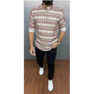 Men's Cotton Blend Printed Full Sleeves Shirt