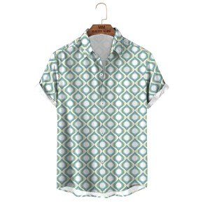 Men's Cotton Blend Printed Half Sleeves Shirt