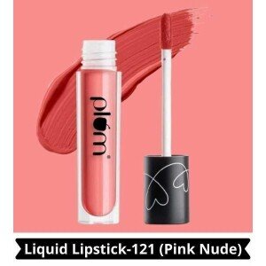 Plum Matte In Heaven Liquid Lipstick | Non-Drying | Smudge-Proof | 100% Vegan & Cruelty Free | Lychee-licious - 121 (Pink Nude)