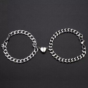 AVR JEWELS Heart Couple Bracelet For Women and Men