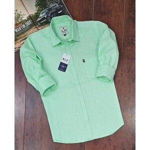 Cotton Solid Full Sleeves Casual Shirt for Men's