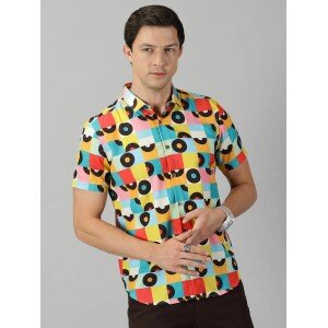Be The Bold Rayon Printed Half Sleeves Regular Fit Mens Casual shirt