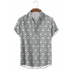 Men's Cotton Blend Printed Half Sleeves Shirt
