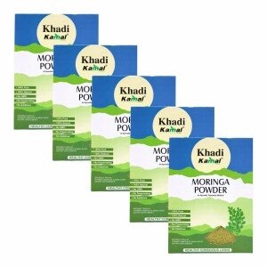 Khadi Kamal Herbal 100 Pure Natural & Organic Moringa Powder For Man And Women For Weight Loss 100gm (Pack of 5)
