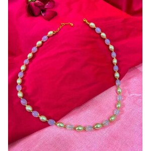 PD Enterprise MALA Pearl Gold Plated Necklace