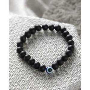 PD Enterprise Black Evil Eye Beaded Bracelet Unisex