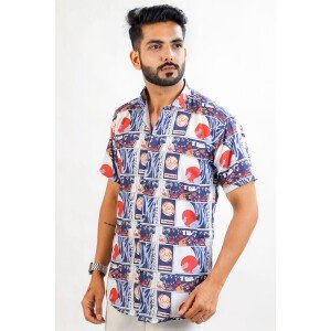 Cotton Printed Half Sleeves Regular Fit Mens Casual Shirt (C-2390149)