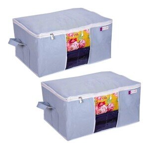 Storage Bag-Under Bed Blanket Storage Bag Covers With Handles(Set of 2)
