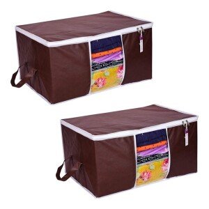 Storage Bag-Under Bed Blanket Storage Bag Covers With Handles(Set of 2)