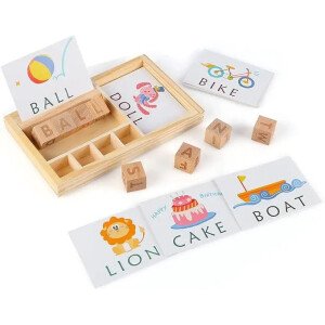 Wooden Blocks Spelling Game