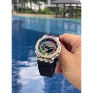 Premium Gshock Ga-2100 Metal Rainbow Watch for Men (LL241)