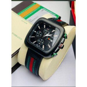 Luxurious Men's Gucci Watch Black Leather Edition (SG-226)
