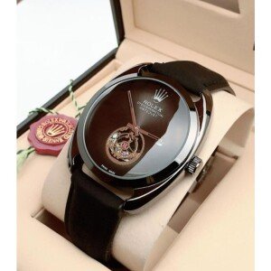 Men's Leather Rolex Watch (SG-29)