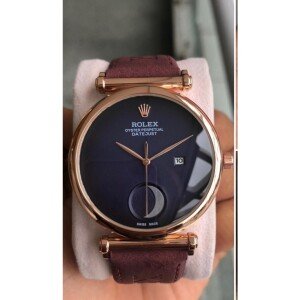 Premium Men Rolex Watch, Leather Strap (SG-23)