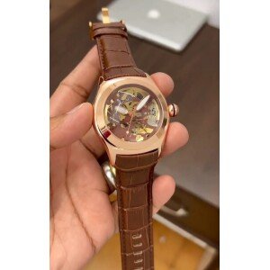 Corum Watch Brown Leather Rose Gold Automatic Watch For Men (SG-51)