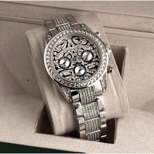 Men's Rolex Watch Diamond Tiger Stainless Steel Edition Watch (SG-187)