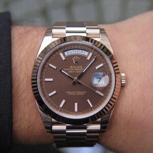 Oyster Perpetual Rolex Day-Date Edition "Automatic" Rose Gold Watch For Men (SG-280)